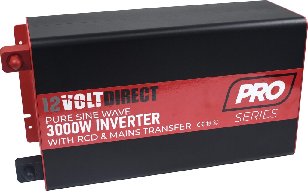 3000w Pure Sine Wave Inverter with RCD & Mains Transfer Switch 12V DC to 240V AC 