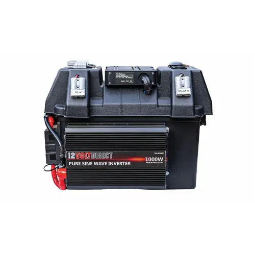 Crafted in Australia - Power Station Bundle - 1000W Inverter Compact Battery Box featuring 40A DC to DC Charger.
